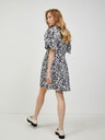 Vero Moda Weißes und schwarzes geblümtes Kleid mit Ballonärmeln VERO MODA Lydia