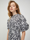 Vero Moda Weißes und schwarzes geblümtes Kleid mit Ballonärmeln VERO MODA Lydia