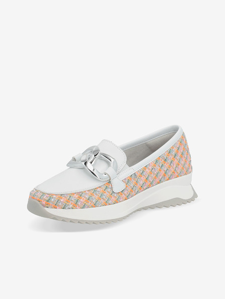 Rieker Weiße Damen-Slipper Rieker