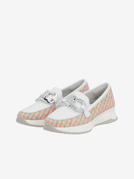 Rieker Weiße Damen-Slipper Rieker
