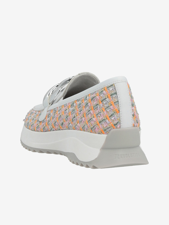 Rieker Weiße Damen-Slipper Rieker