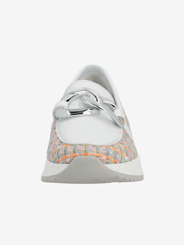 Rieker Weiße Damen-Slipper Rieker