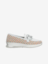 Rieker Weiße Damen-Slipper Rieker
