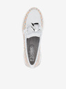 Rieker Weiße Damen-Slipper Rieker