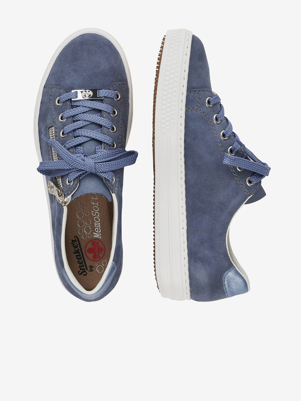 Rieker Blaue Damen Turnschuhe aus Wildleder Rieker