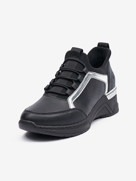 Rieker Schwarze Damen Leder-Sneakers Rieker