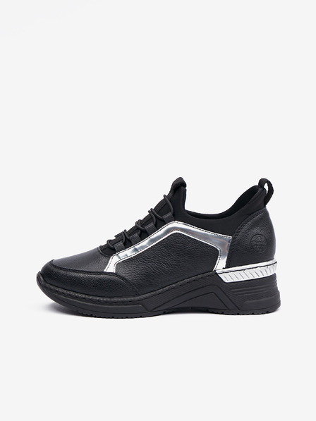 Rieker Schwarze Damen Leder-Sneakers Rieker
