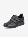 Rieker Schwarze Damen-Halbstiefel mit Lederdetails Rieker