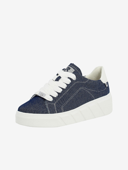 Rieker Dunkelblaue Damen-Sneaker auf der Rieker-Plattform