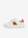 Rieker Orange-weiße Damen Ledersneakers Rieker