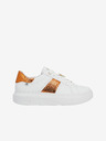 Rieker Orange-weiße Damen Ledersneakers Rieker