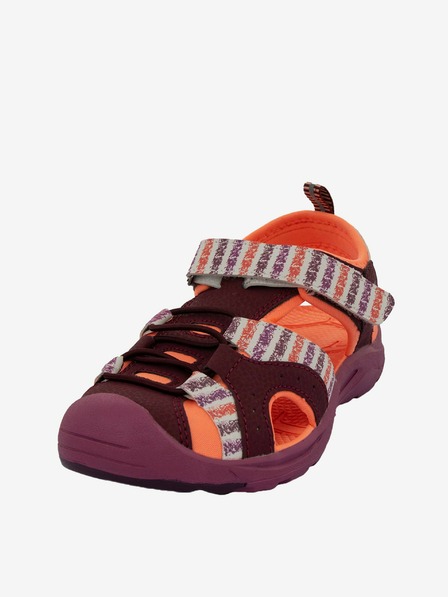 ALPINE PRO Orangefarbene und weinrote Kindersandalen ALPINE PRO White