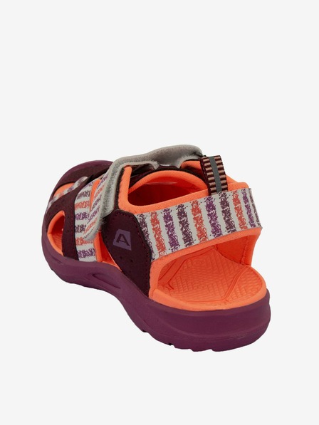 ALPINE PRO Orangefarbene und weinrote Kindersandalen ALPINE PRO White
