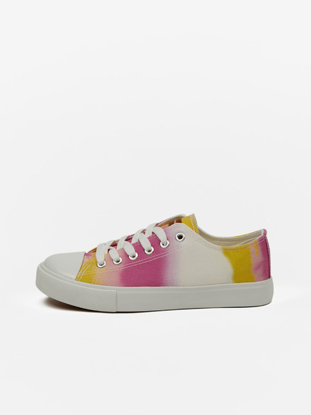 ALPINE PRO Gelb und rosa gemusterte Damen-Sneaker ALPINE PRO Valera