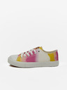 ALPINE PRO Gelb und rosa gemusterte Damen-Sneaker ALPINE PRO Valera