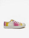 ALPINE PRO Gelb und rosa gemusterte Damen-Sneaker ALPINE PRO Valera