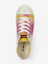 ALPINE PRO Gelb und rosa gemusterte Damen-Sneaker ALPINE PRO Valera