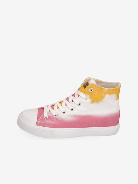 ALPINE PRO Gelbe und rosa ALPINE PRO Daira Damenschuhe