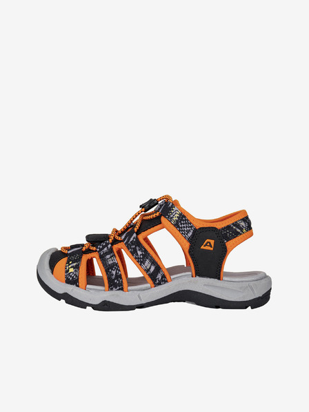 ALPINE PRO Orange-schwarze Kinder-Sommersandalen ALPINE PRO GASTER