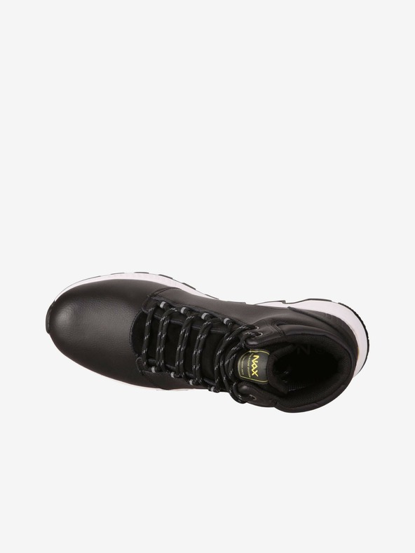 NAX Schwarze Herren-Winterstiefeletten aus Leder NAX Jekt