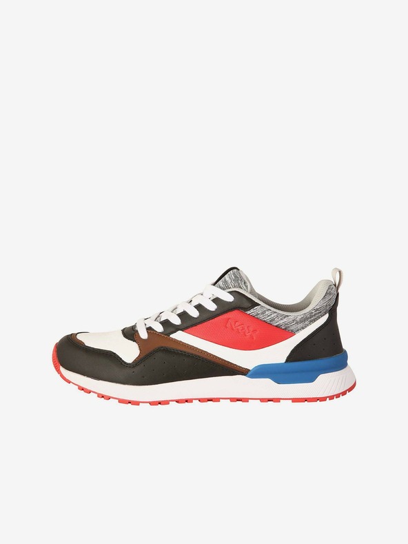 NAX Weiße und rote Herren-Turnschuhe NAX NOFAD