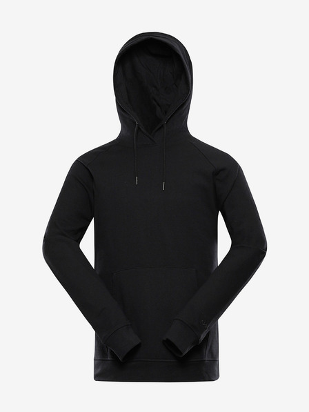 NAX Schwarzer Herren-Basic-Kapuzenpullover NAX Geoc
