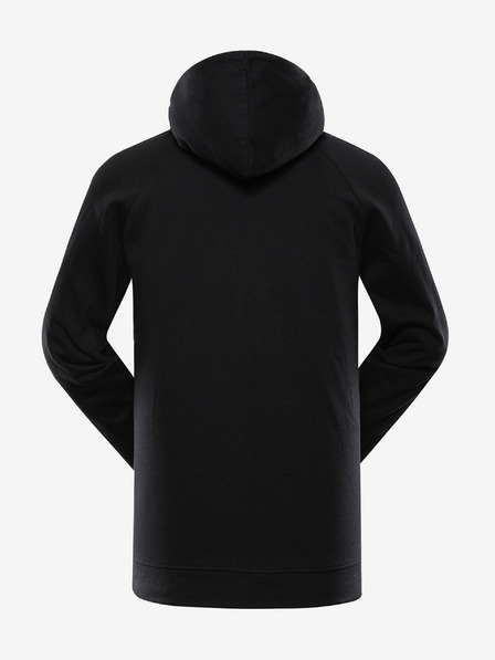 NAX Schwarzer Herren-Basic-Kapuzenpullover NAX Geoc