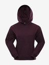NAX Burgunderfarbener Damen-Kapuzenpullover NAX Geoca