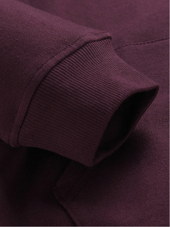 NAX Burgunderfarbener Damen-Kapuzenpullover NAX Geoca