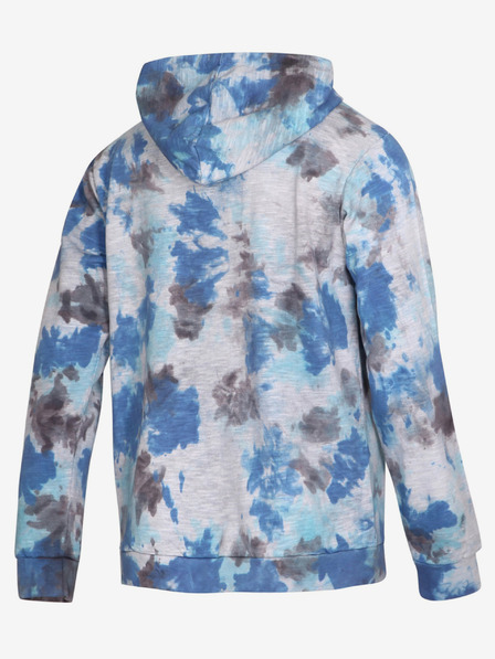 NAX Grau und blau gemusterter Herren-Kapuzenpullover NAX Zenur