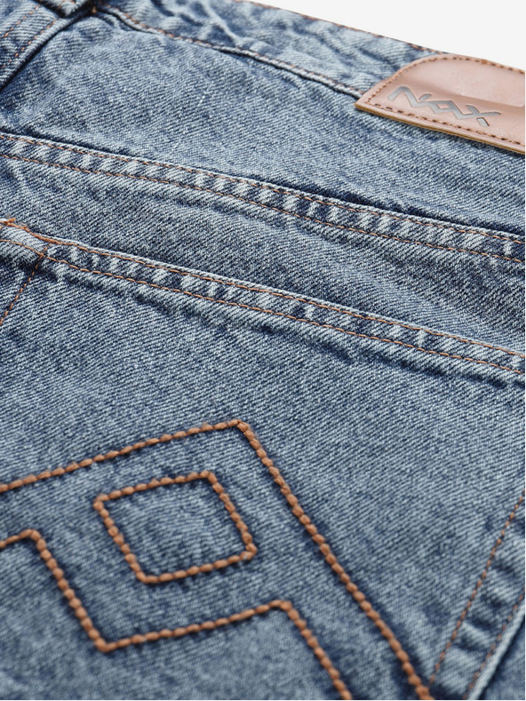 NAX Blaue Damenjeans mit schmaler Passform NAX BRUWA