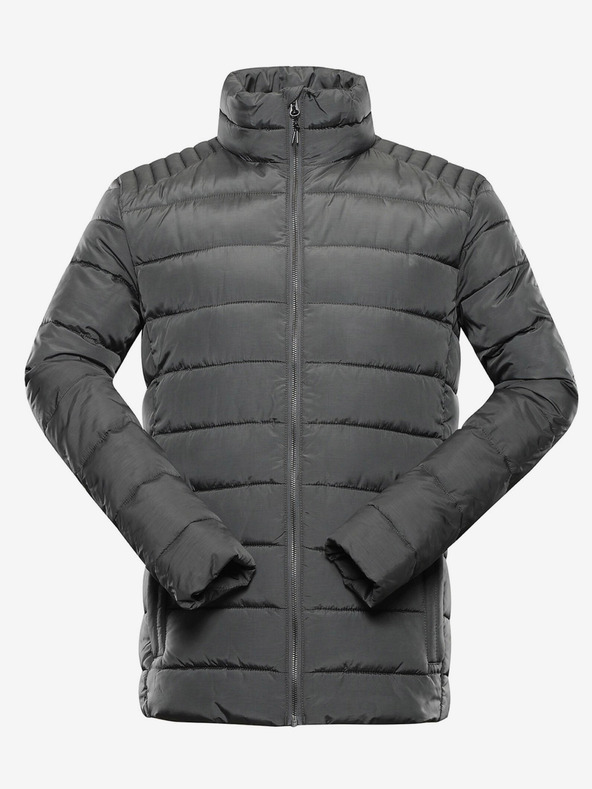 ALPINE PRO Graue Herren-Winter-Steppjacke ALPINE PRO GARAT