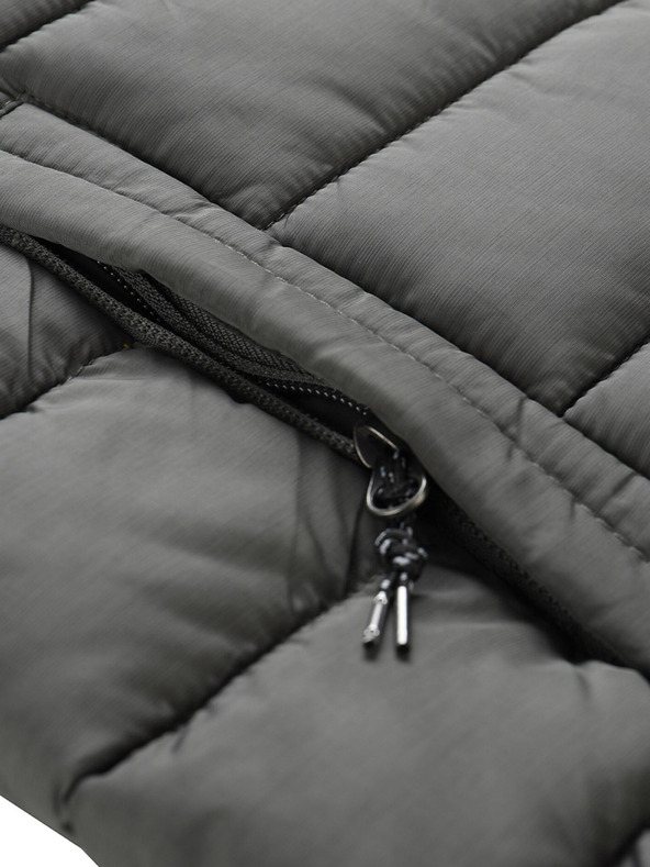 ALPINE PRO Graue Herren-Winter-Steppjacke ALPINE PRO GARAT