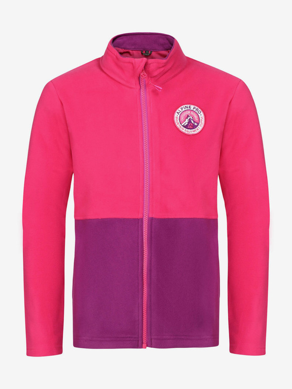 ALPINE PRO Lila und rosa Kinder-Fleece-Sweatshirt ALPINE PRO SIUSO