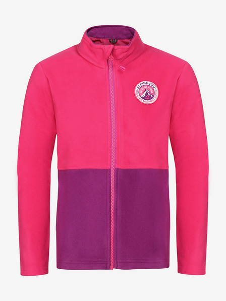 ALPINE PRO Lila und rosa Kinder-Fleece-Sweatshirt ALPINE PRO SIUSO