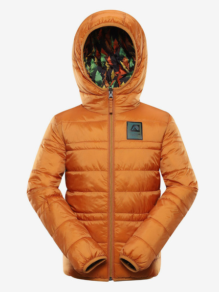 ALPINE PRO Braune Kinder-Wende-Winterjacke ALPINE PRO EROMO