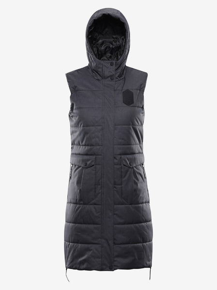 ALPINE PRO Dunkelgraue Damen-Winter-Steppweste mit Membran ALPINE PRO HARDA