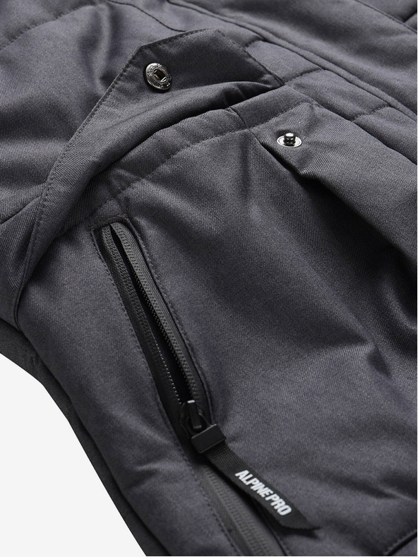 ALPINE PRO Dunkelgraue Damen-Winter-Steppweste mit Membran ALPINE PRO HARDA