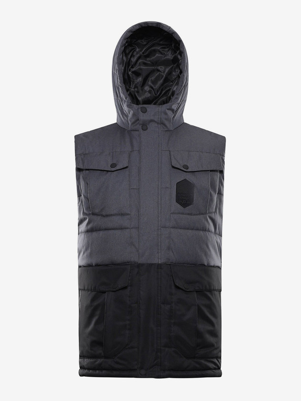 ALPINE PRO Dunkelgrauer Herren-Winterparka mit Membrane ALPINE PRO HARD