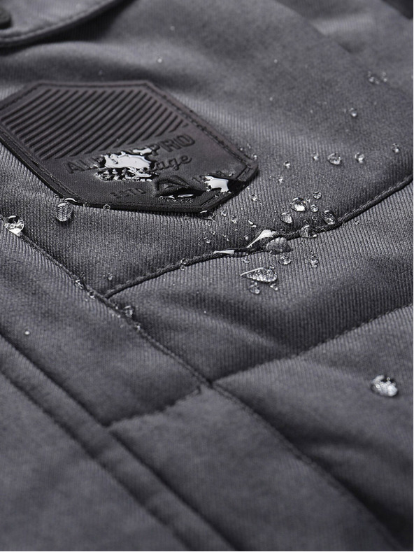 ALPINE PRO Dunkelgrauer Herren-Winterparka mit Membrane ALPINE PRO HARD