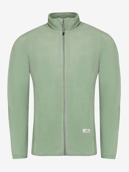 ALPINE PRO Hellgrüner Herren-Fleece-Kapuzenpullover ALPINE PRO SIUS