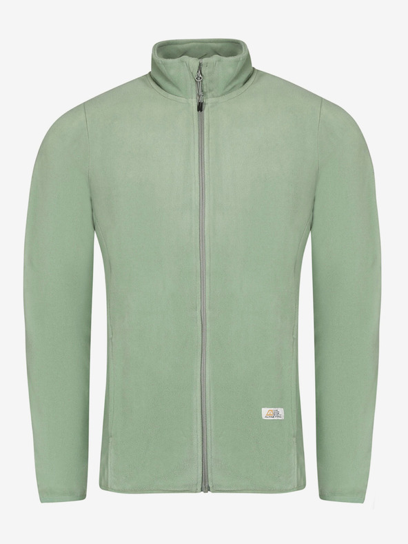 ALPINE PRO Hellgrüner Herren-Fleece-Kapuzenpullover ALPINE PRO SIUS