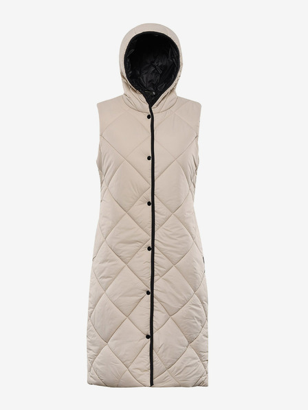 NAX Cremefarbene Damen-Winter-Steppweste NAX ELEDA
