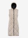 NAX Cremefarbene Damen-Winter-Steppweste NAX ELEDA