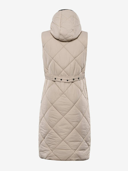 NAX Cremefarbene Damen-Winter-Steppweste NAX ELEDA