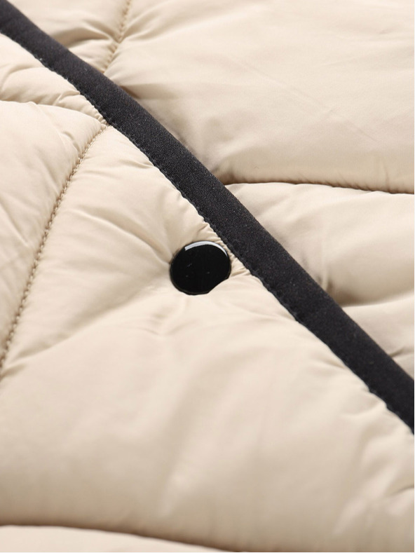 NAX Cremefarbene Damen-Winter-Steppweste NAX ELEDA