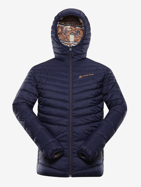 ALPINE PRO Braun-blaue Herren-Wende-Winterjacke ALPINE PRO EROM