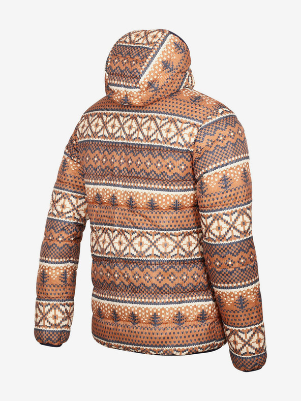 ALPINE PRO Braun-blaue Herren-Wende-Winterjacke ALPINE PRO EROM