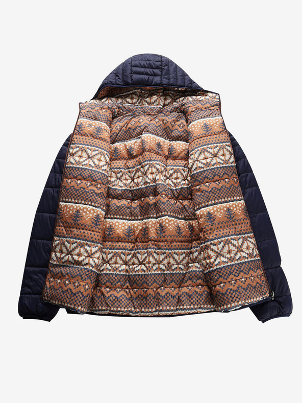 ALPINE PRO Braun-blaue Herren-Wende-Winterjacke ALPINE PRO EROM