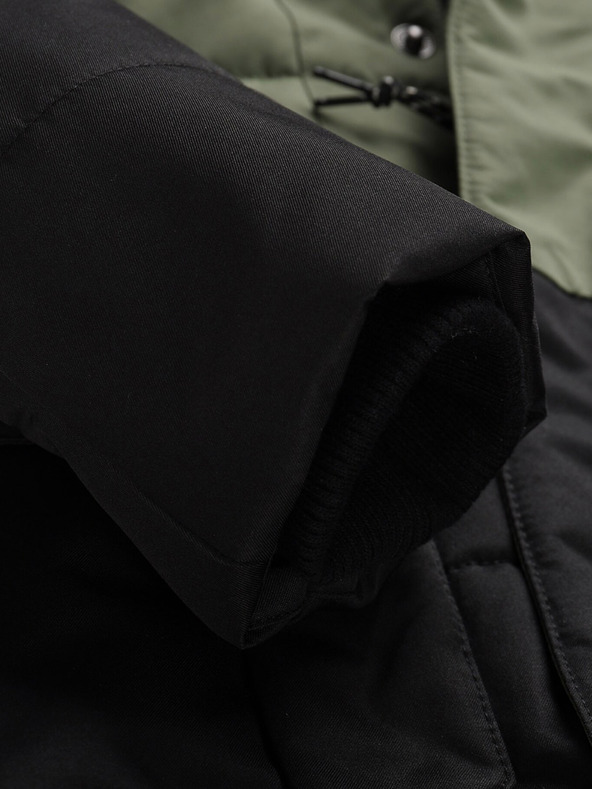 ALPINE PRO Schwarz-grüne Kinder-Winterjacke ALPINE PRO EGYPO